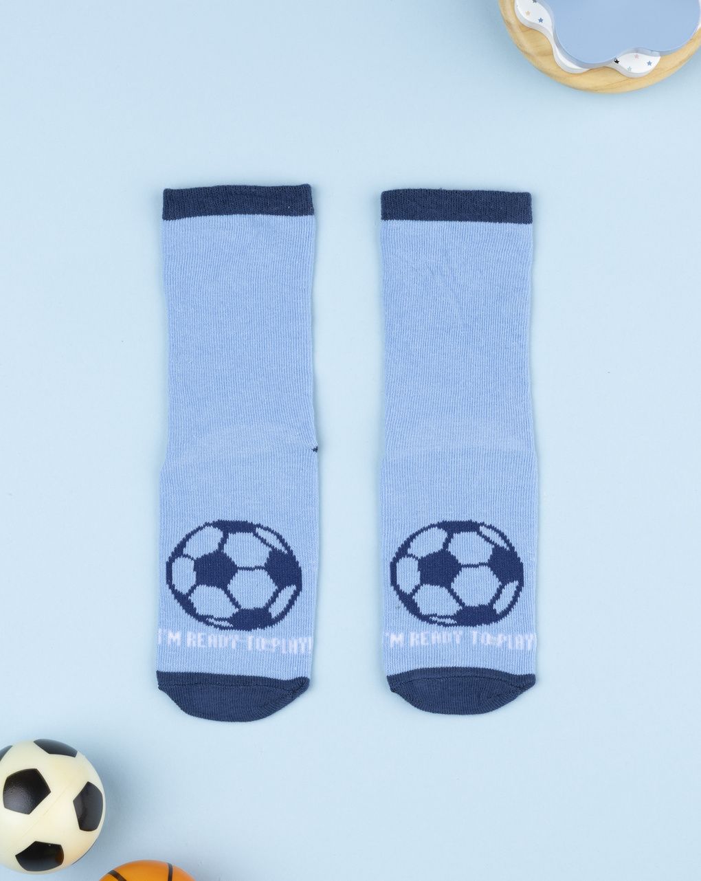 Antiscivolo bimbo blu calcio