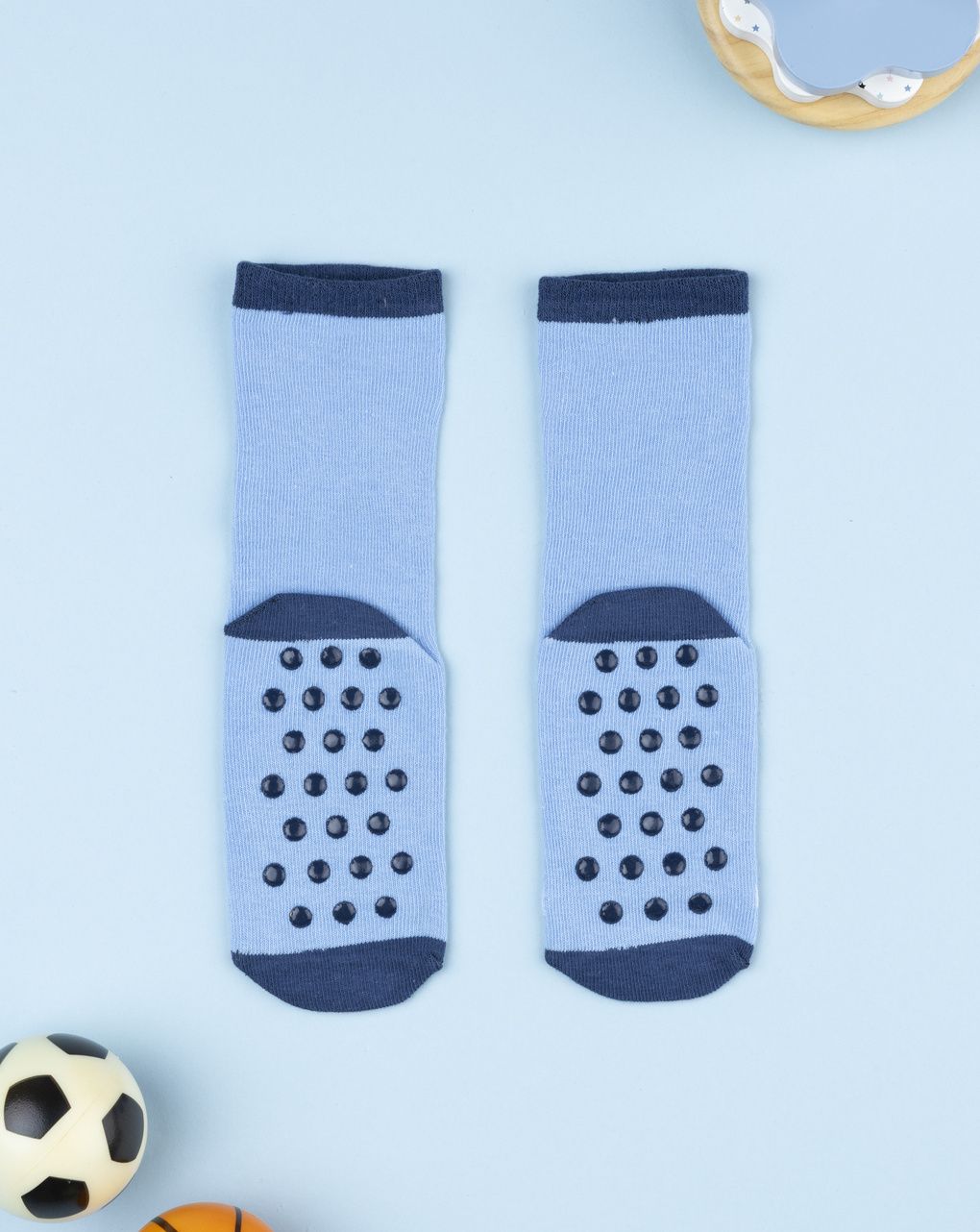 Antiscivolo bimbo blu calcio
