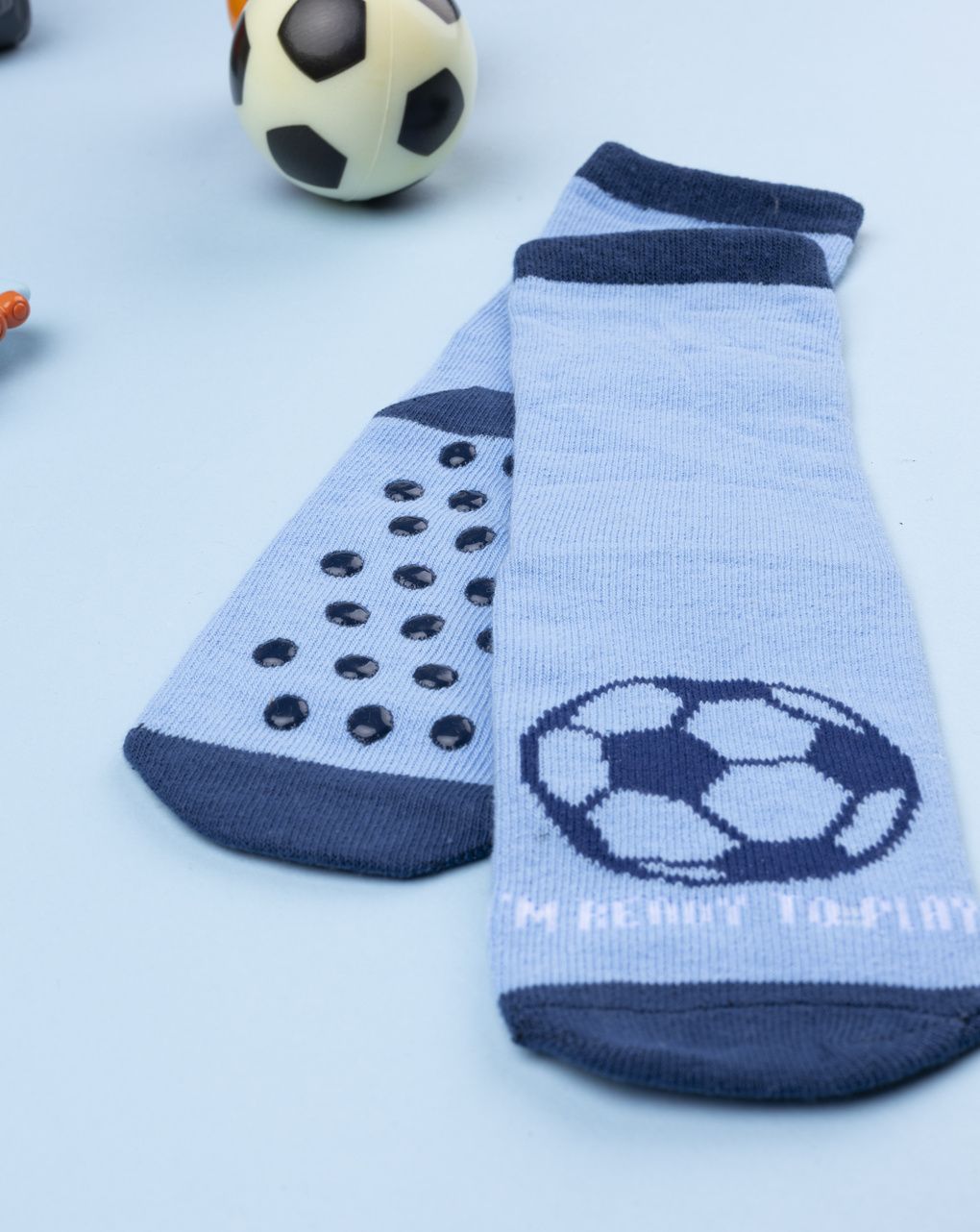 Antiscivolo bimbo blu calcio