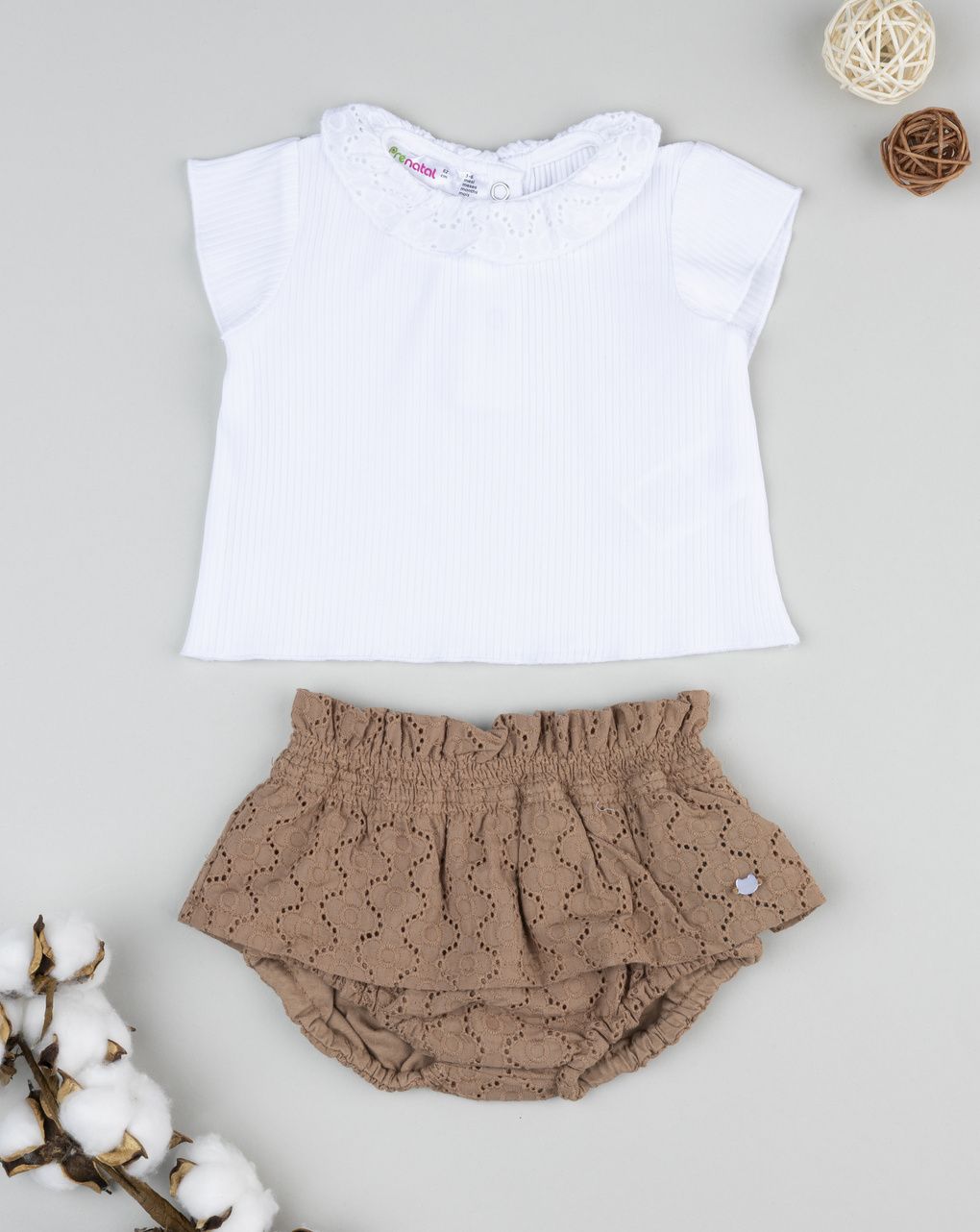 Completo estivo bimba t-shirt e shorts