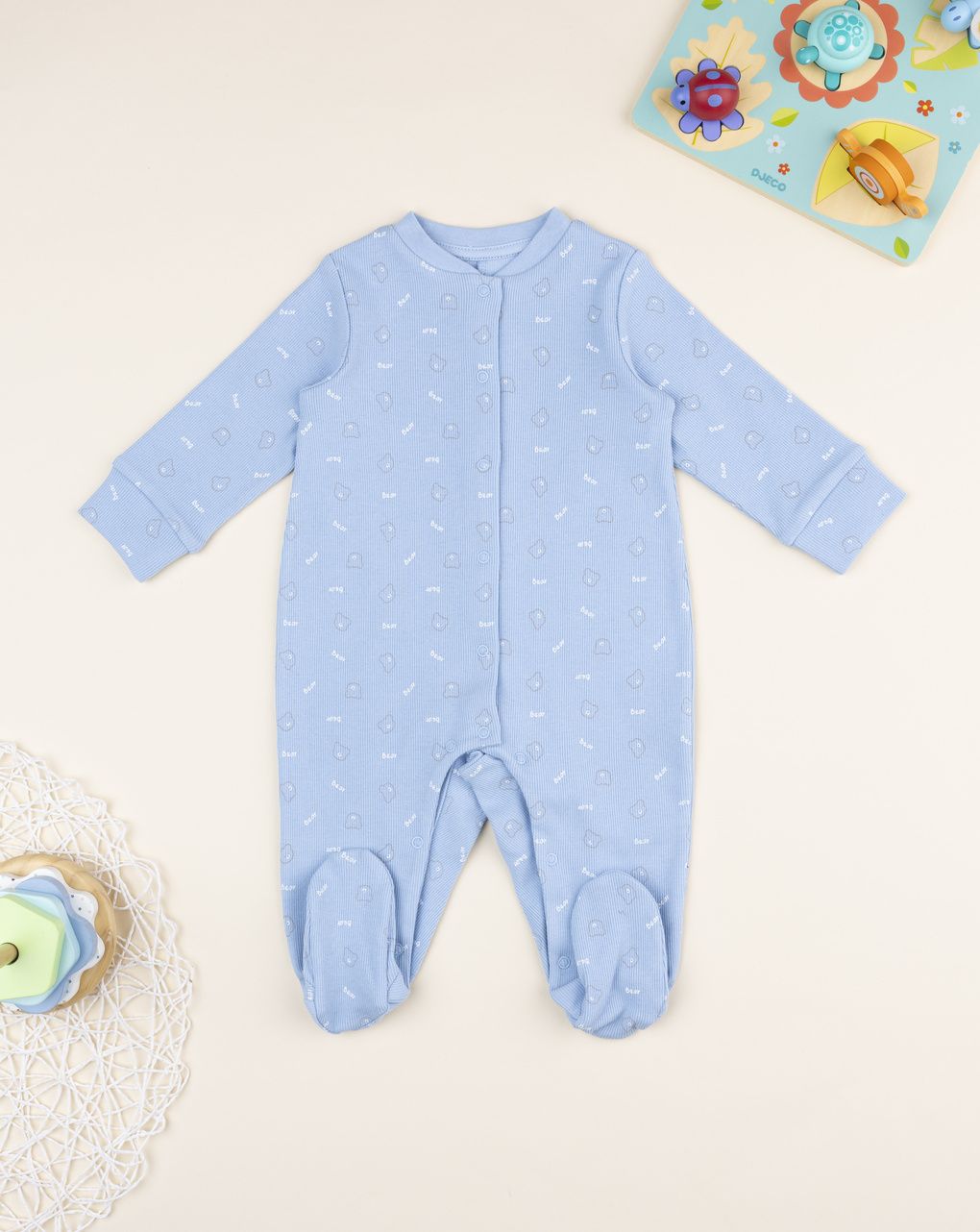 Tutina bimbo azzurro orsetti allover