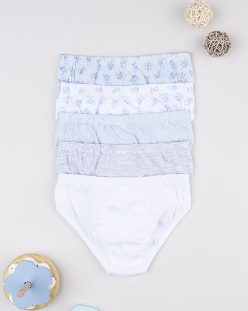 Pack 5 slip bambino mickey