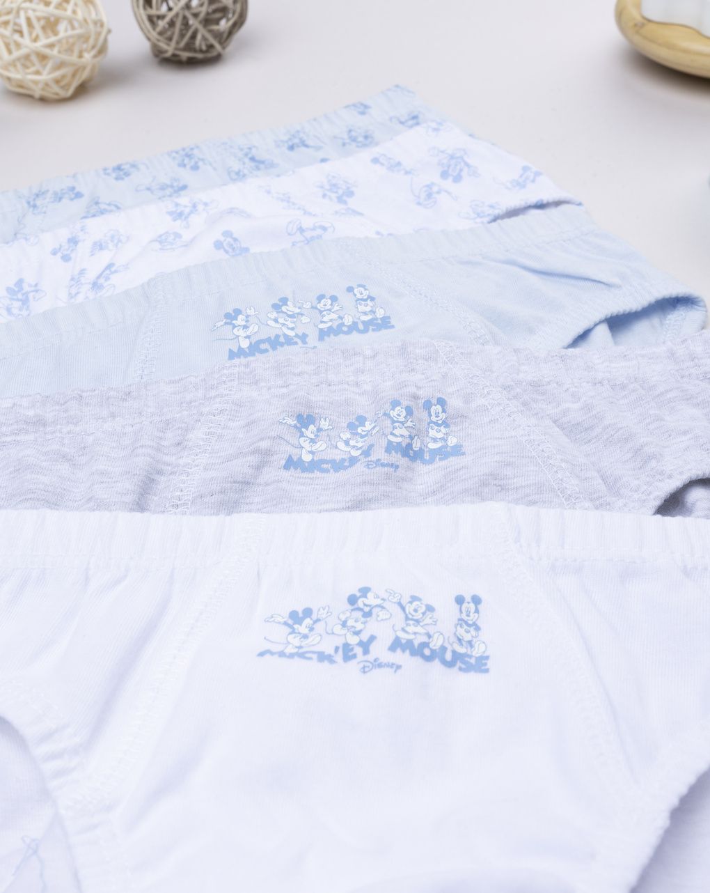 Pack 5 slip bambino mickey