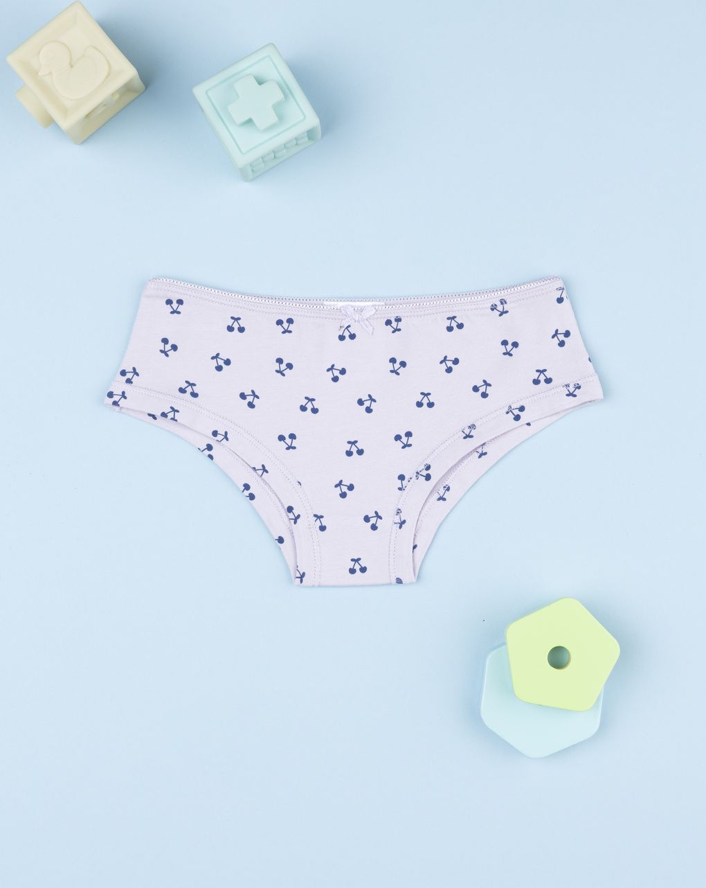 Slip bambina rosa ciliegie allover