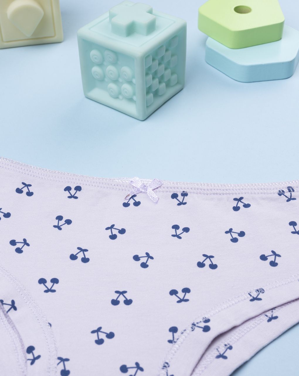 Slip bambina rosa ciliegie allover