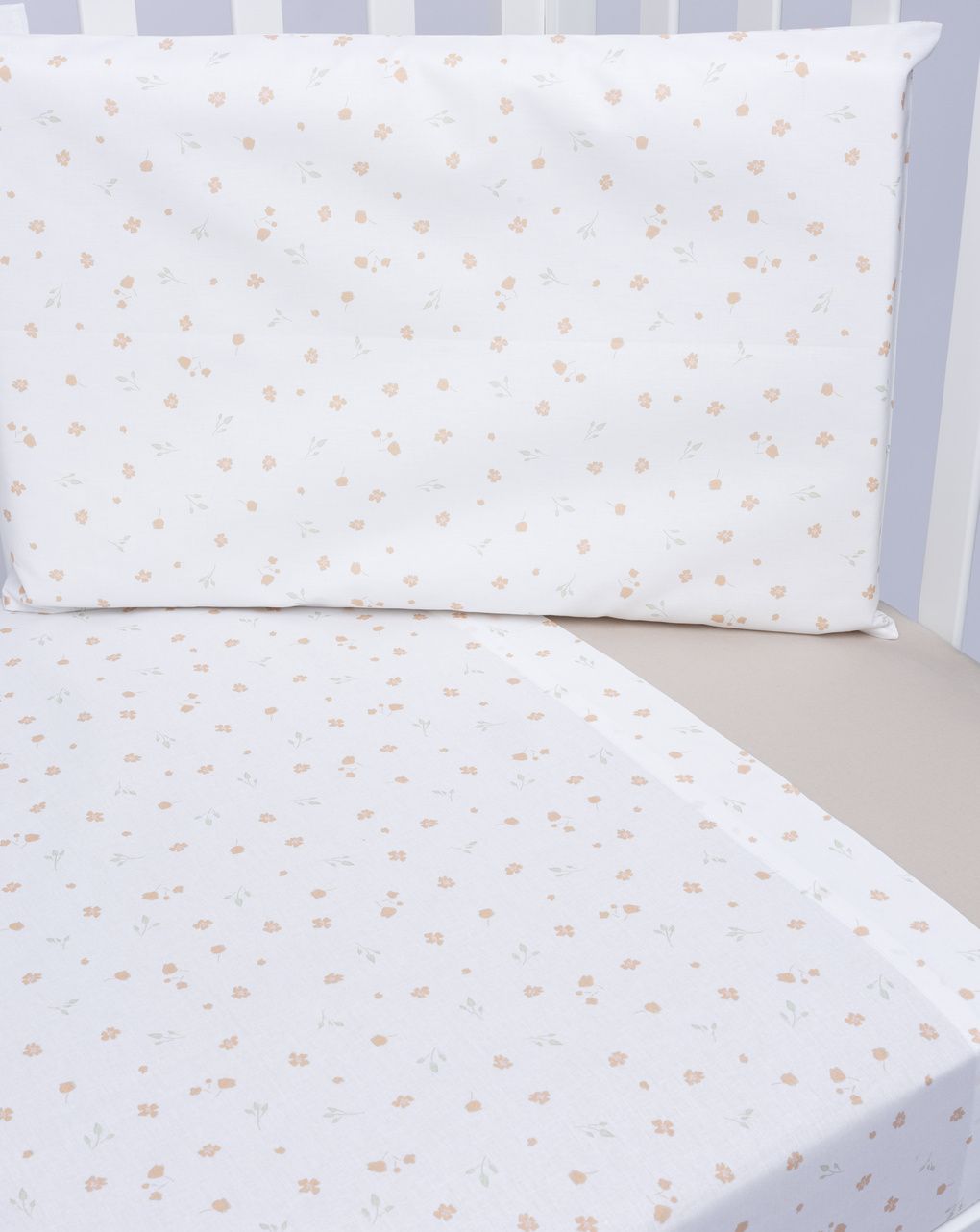 Completo 3 pezzi  lettino fiorellini allover