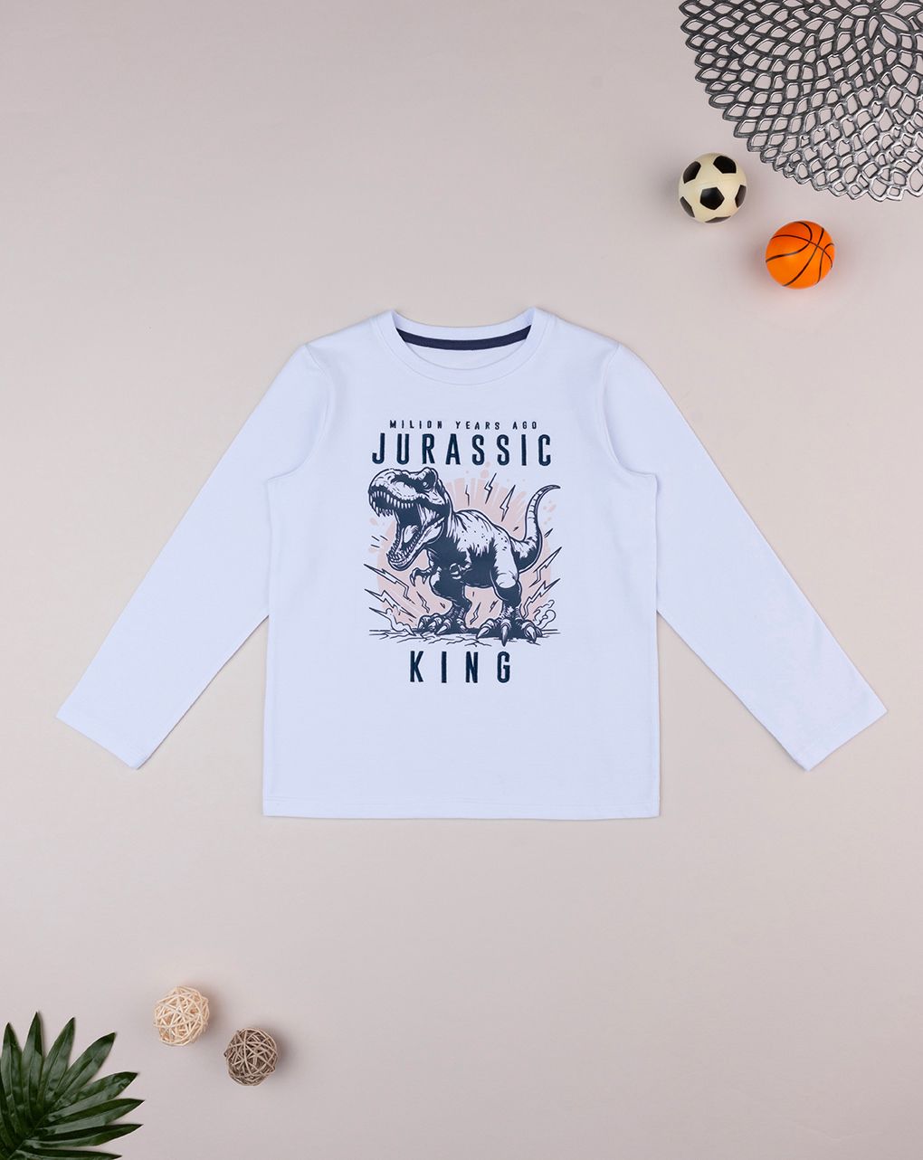 T-shirt bimbo bianca jurassic