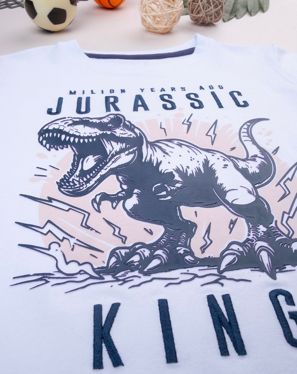 T-shirt bimbo bianca jurassic