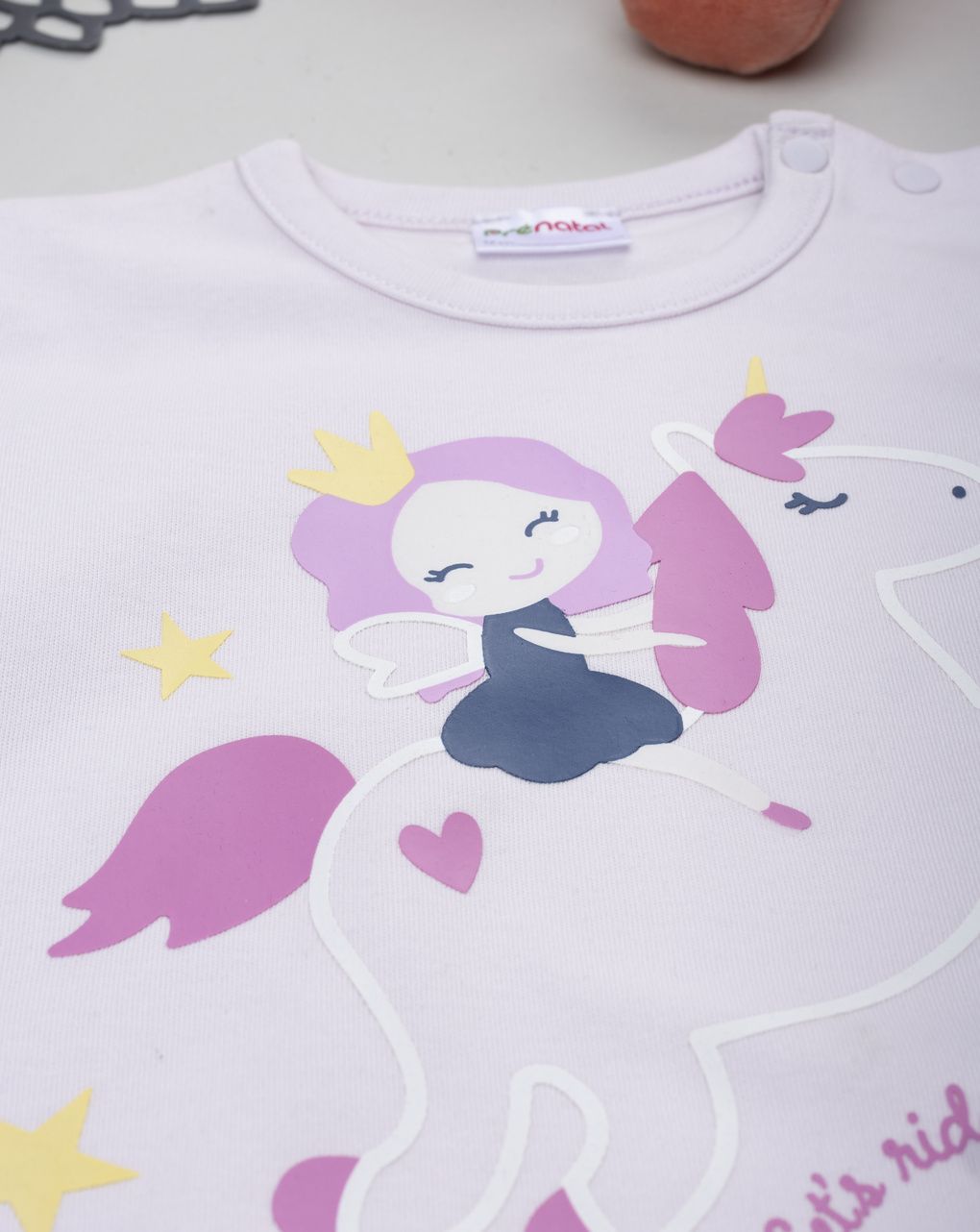 Pigiama lungo bimba rosa/blu unicorni