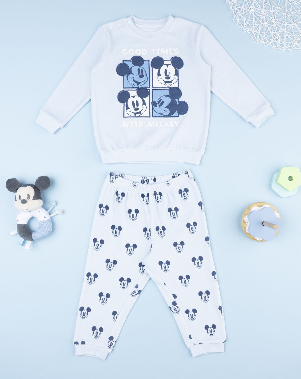 Pigiama due pezzi bimbo mickey mouse