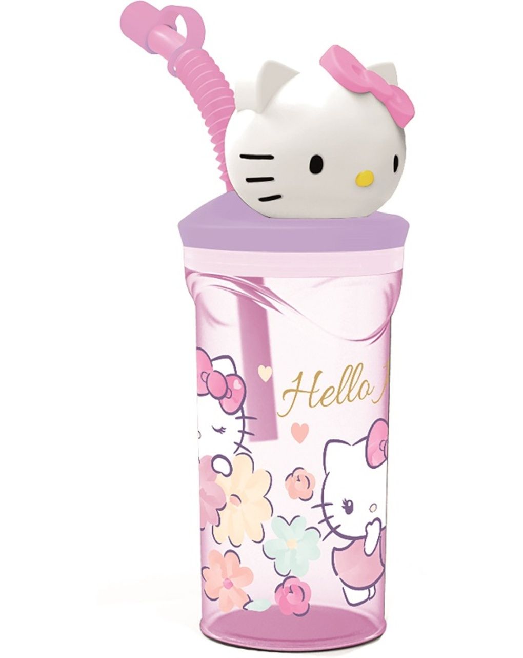 Bicchiere 3d 360 ml - hello kitty