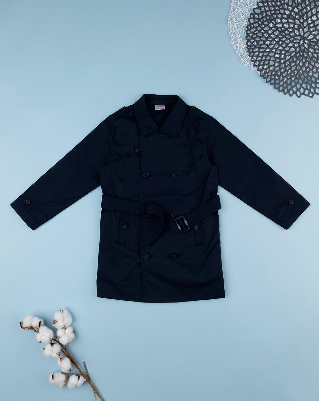 Giacca trench bimbo blu notte