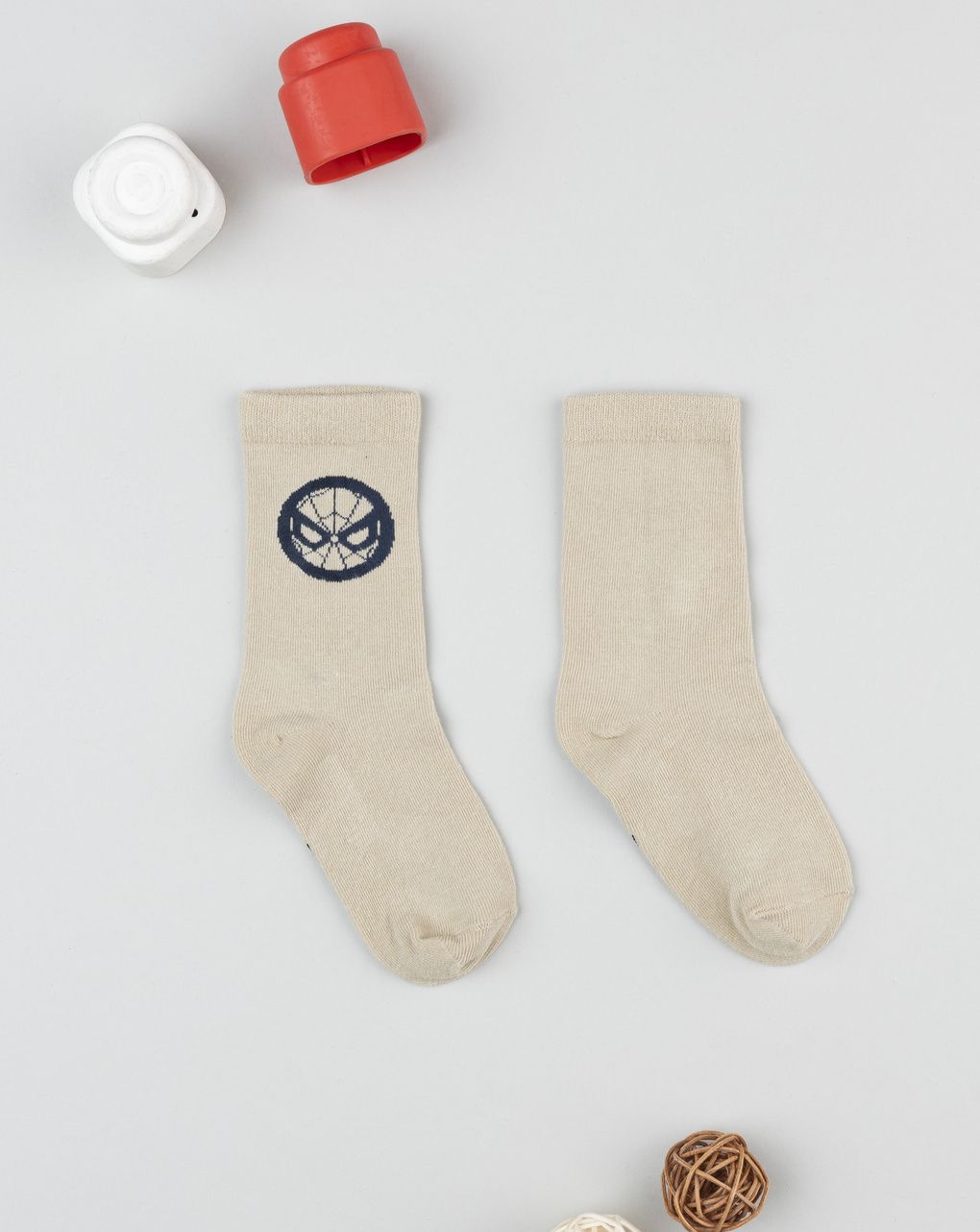 Gambaletto beige bambino spiderman