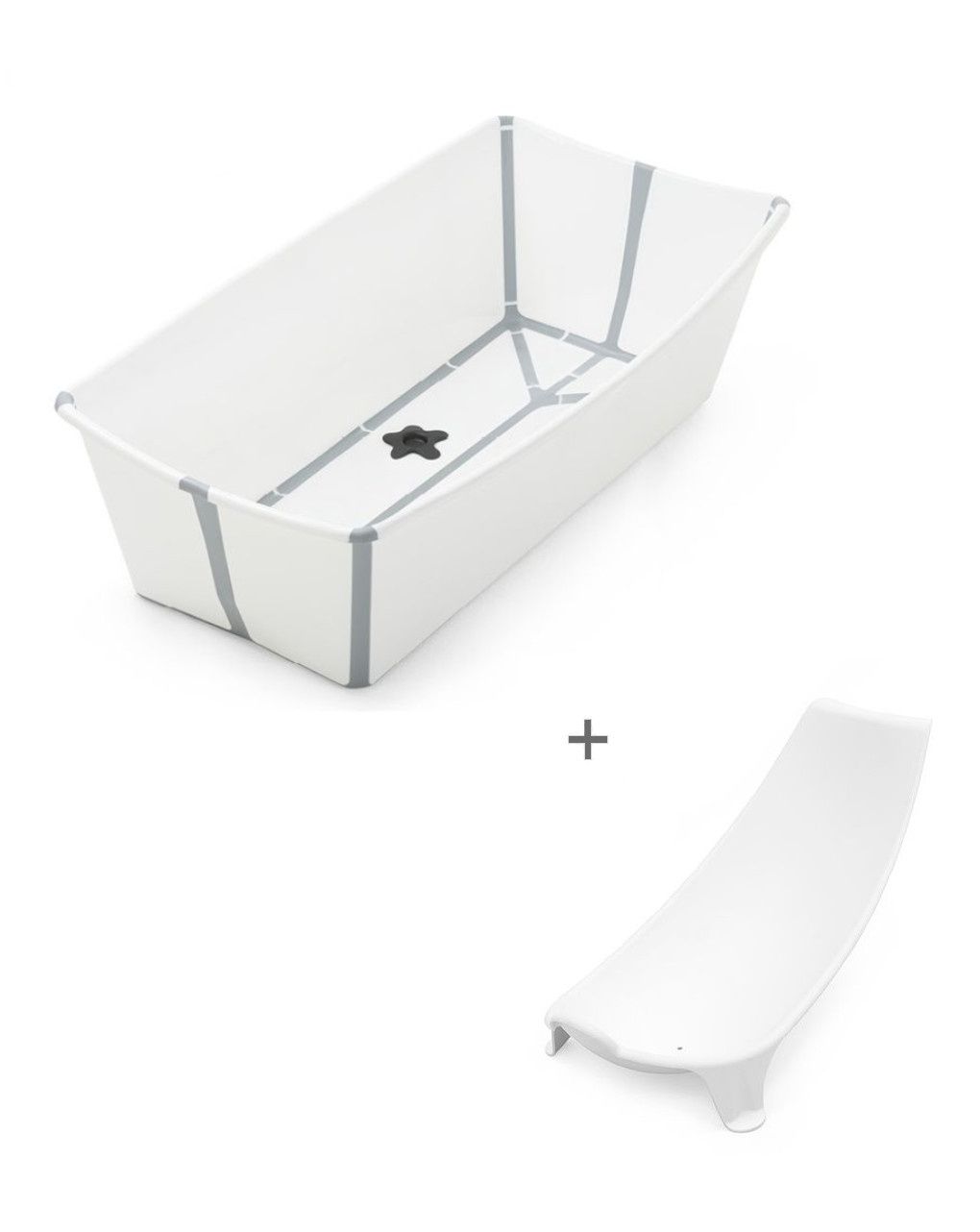 Vaschetta pieghevole flexi bath® x-large bundle white -  stokke®