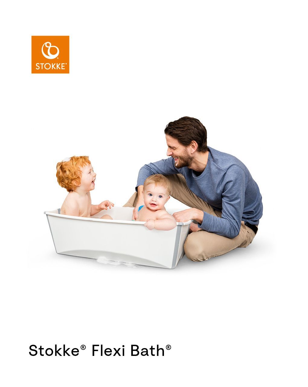 Vaschetta pieghevole flexi bath® x-large bundle white -  stokke®