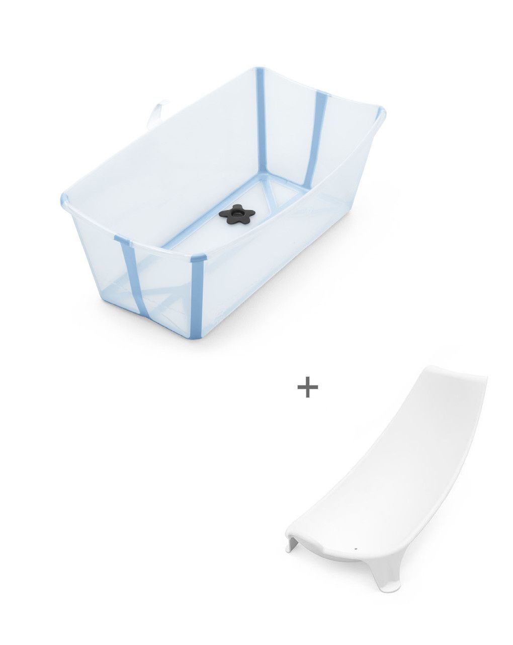 Vaschetta pieghevole flexi bath® bundle ocean blue -  stokke®