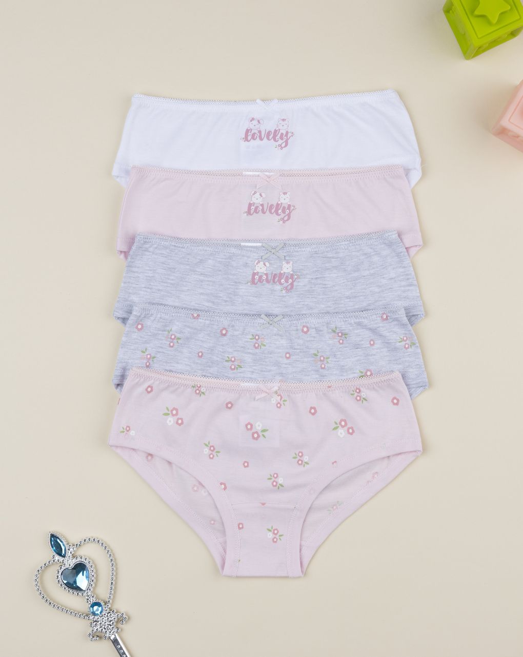 Pack 5 slip bimba lovely