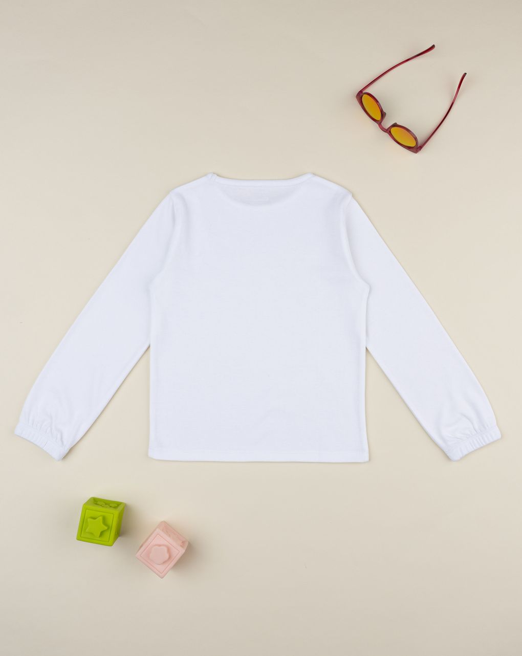 T-shirt bambina bianca girocollo