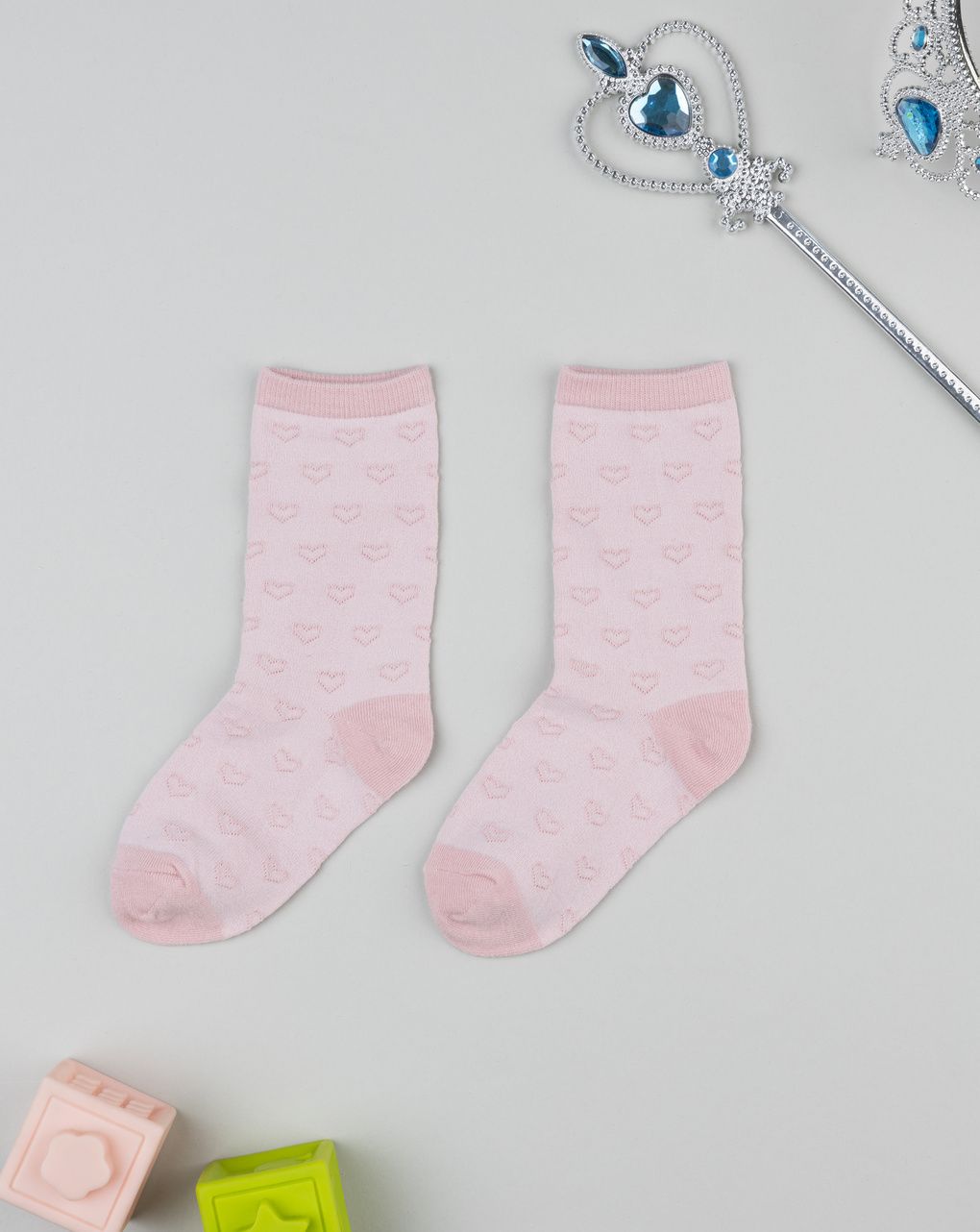 Gambaletto bambina rosa cuori