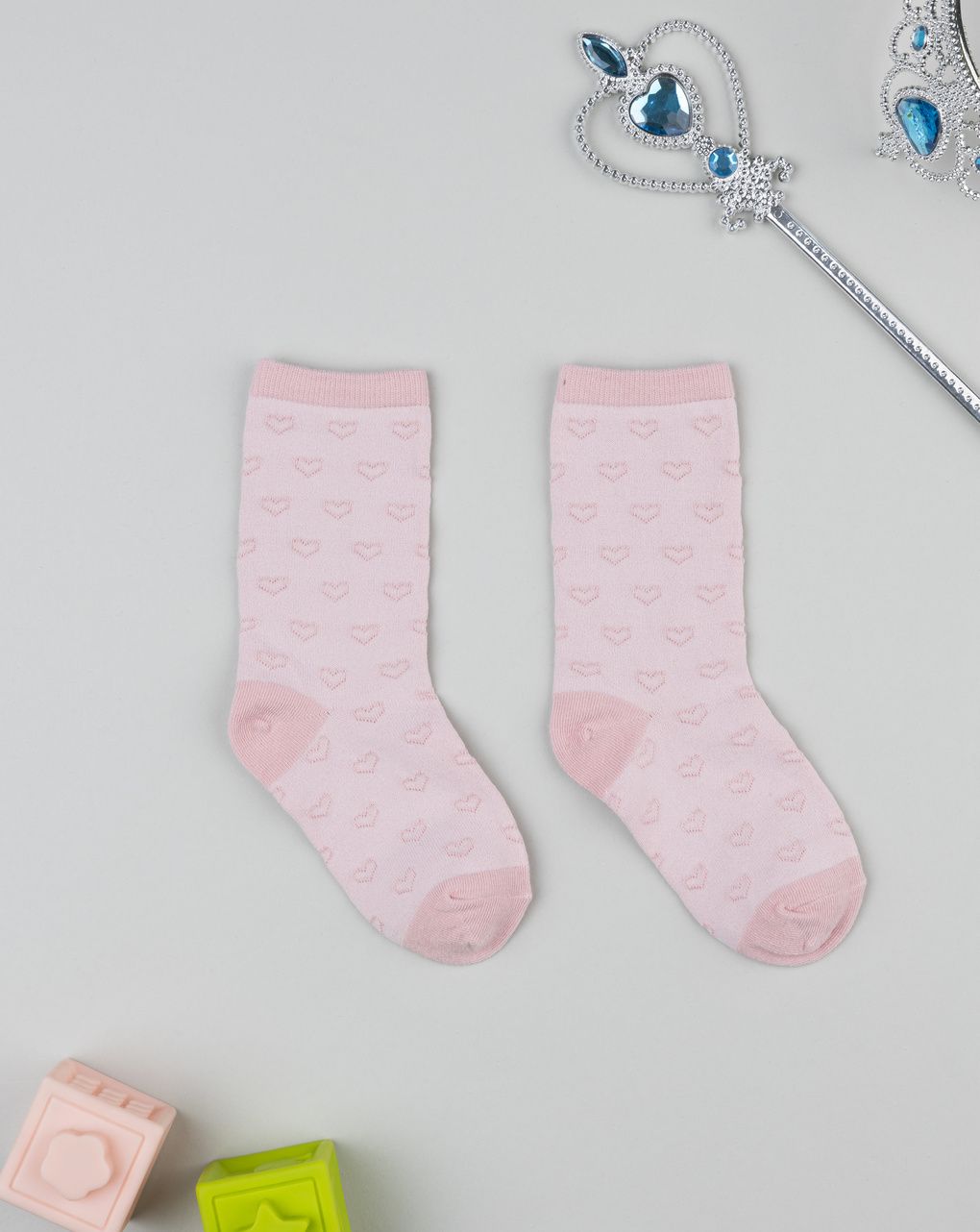 Gambaletto bambina rosa cuori