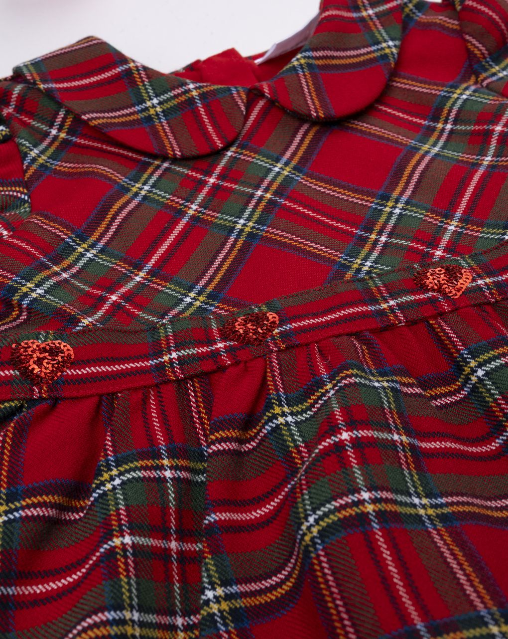 Abito tartan rosso bimba