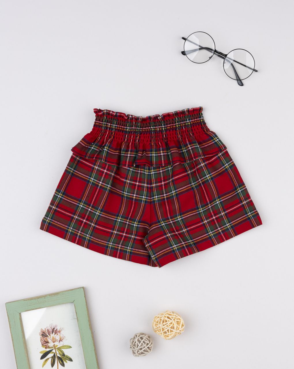 Shorts tartan bimba