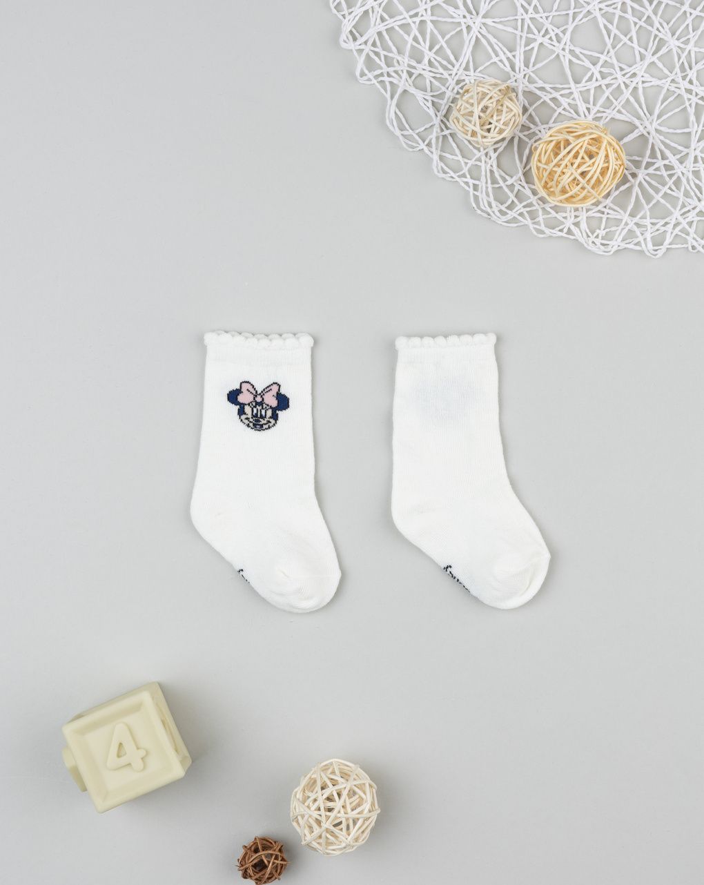 Gambaletto bimba bianco minnie