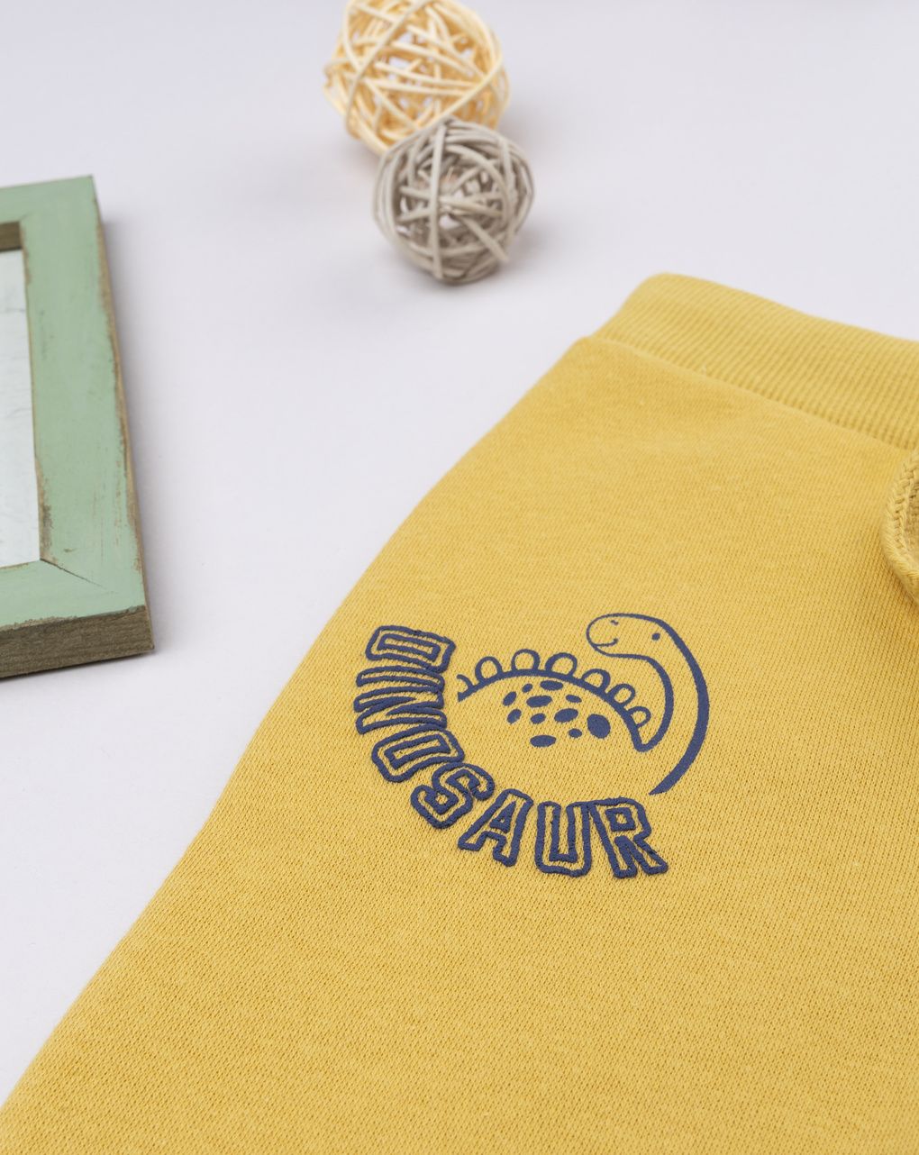 Pantalone felpato bimbo giallo "dinosaur"