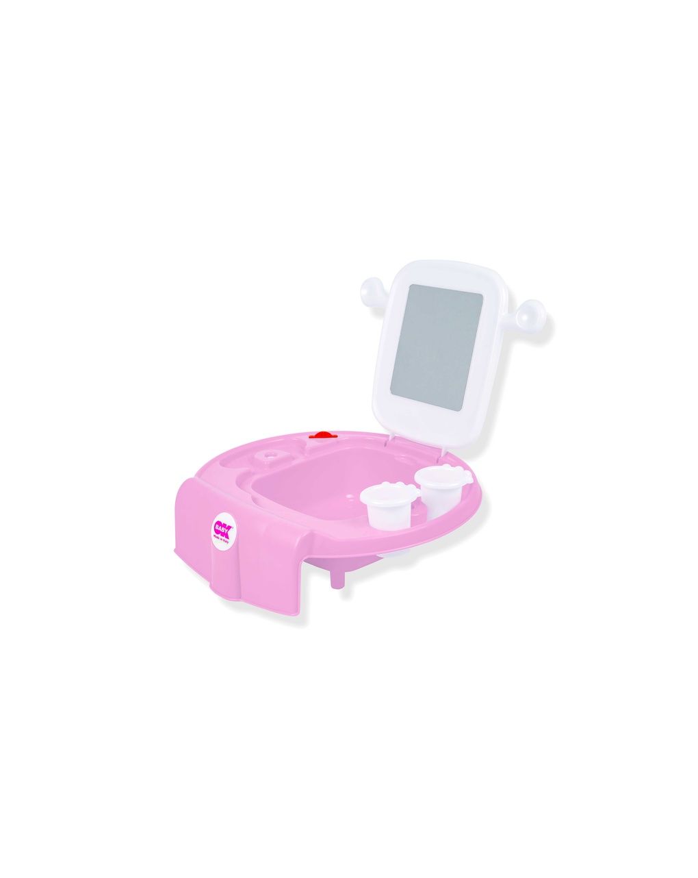 Mini  lavandino space per bambini rosa monocolore - ok baby