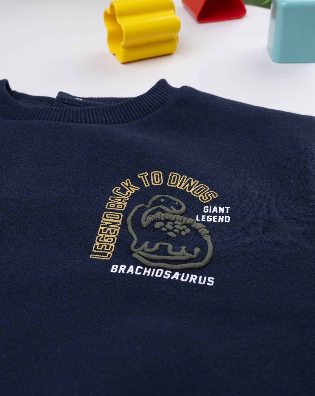 Felpa bimbo color block blu