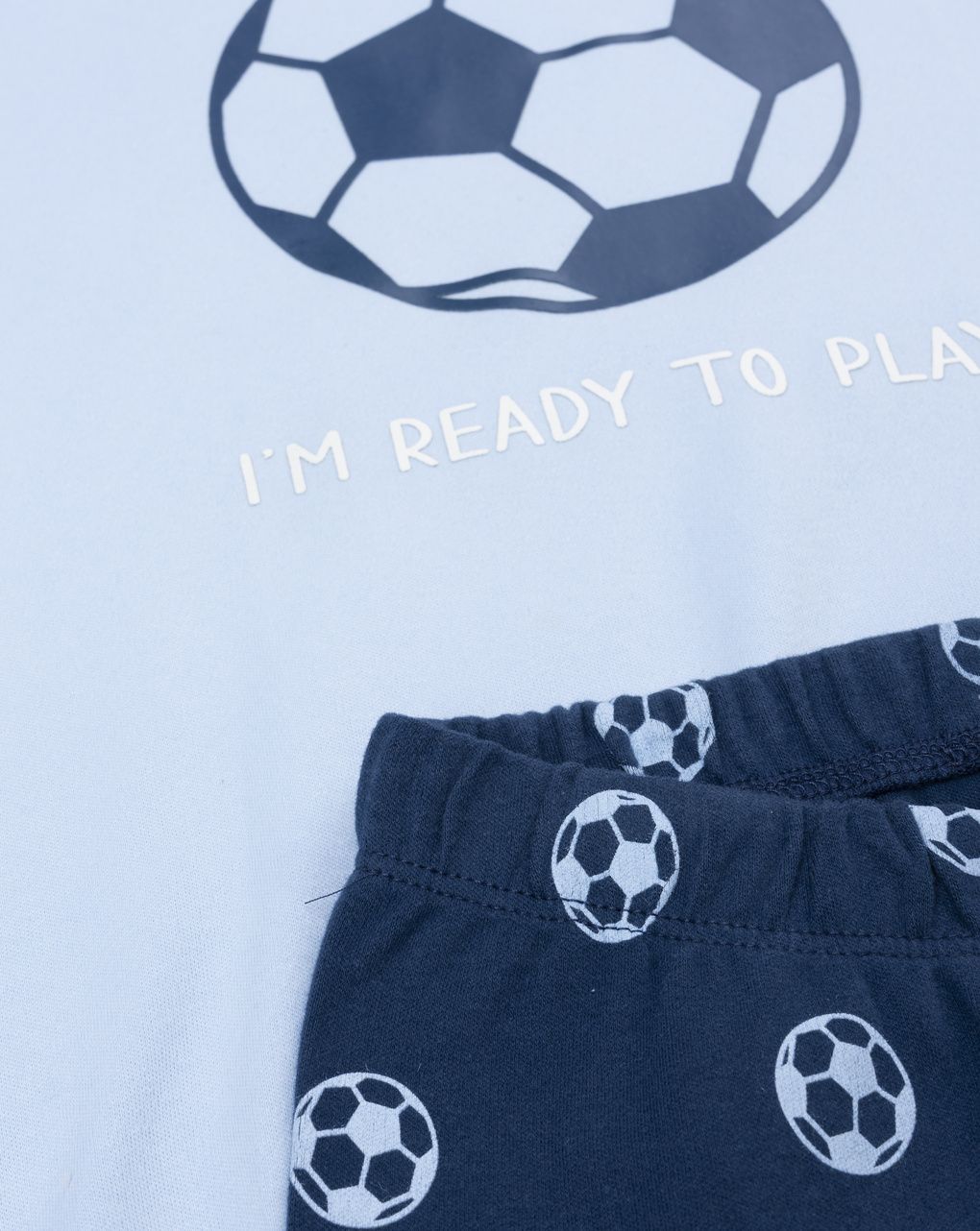 Pigiama bimbo blu calcio