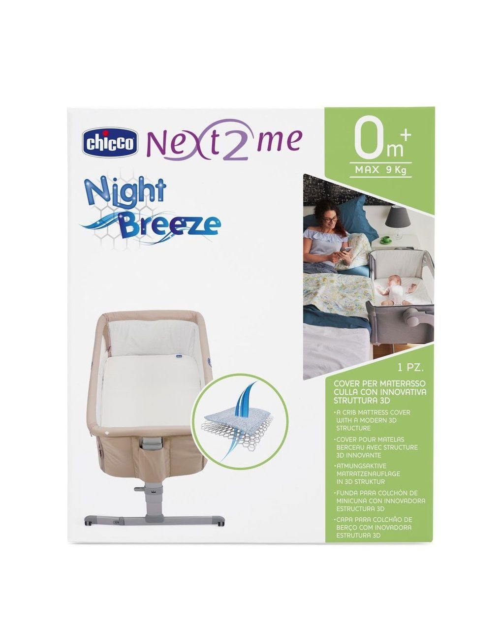 Fodera  night breeze per  next2me grey - chicco