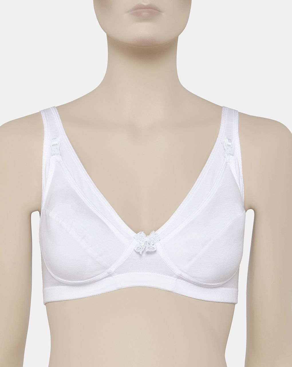 Reggiseno allattamento cotone lycra bianco coppa c