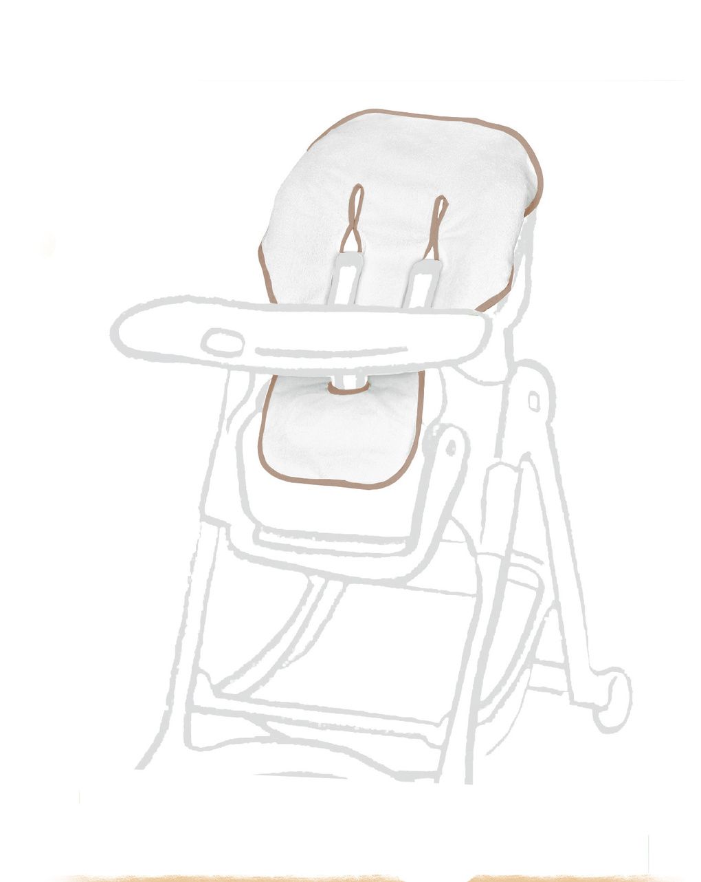 Copri seggiolone in spugna bordo tortora - giordani