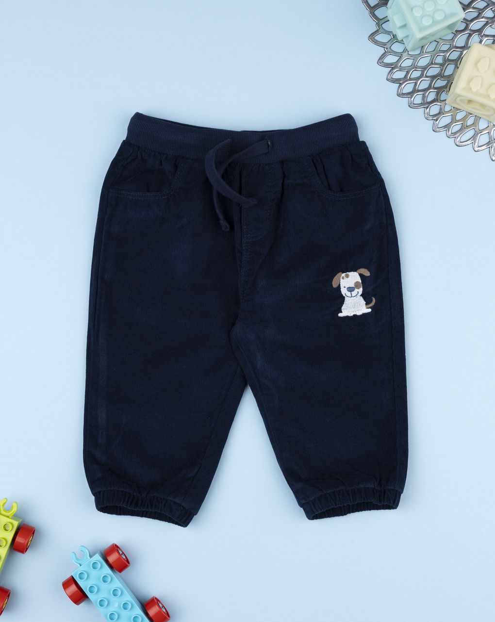 Pantaloni bimbo blu in felpa leggera