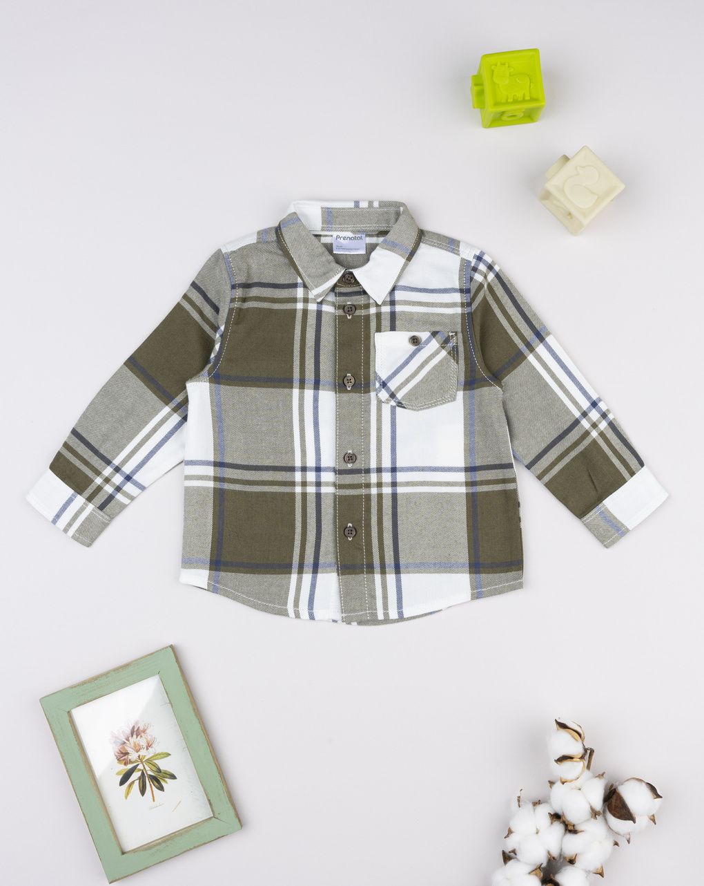 Camicia flanella bimbo verde