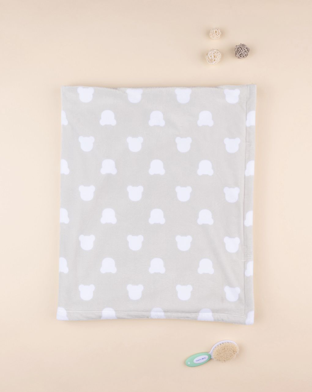 Coperta letto pile unisex gray