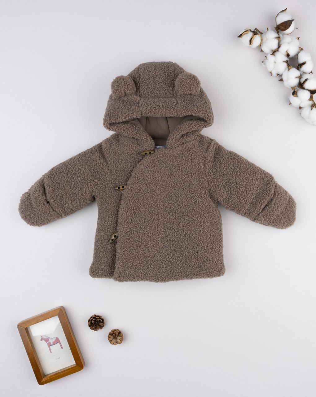 Giubbino bimbo marrone fake fur