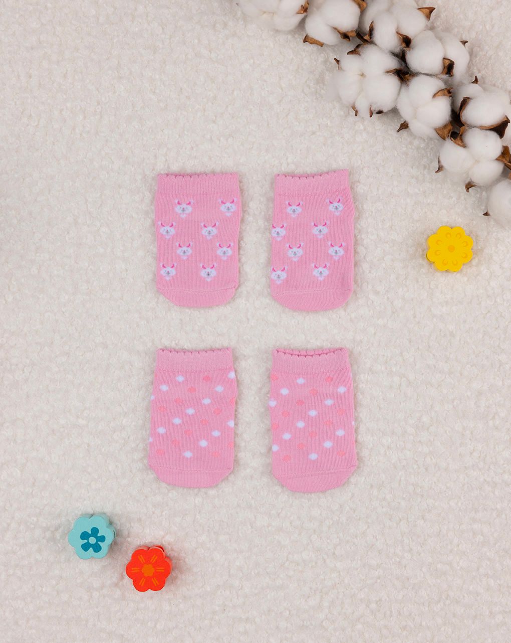 Pack 2 calze corte bimba "coniglietti"