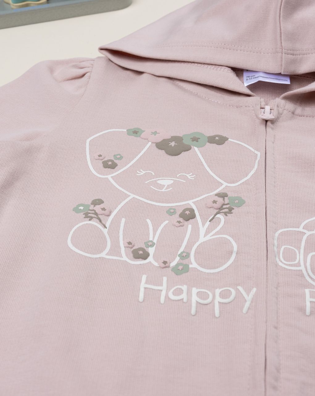 Felpa bimba rosa stampa orsi