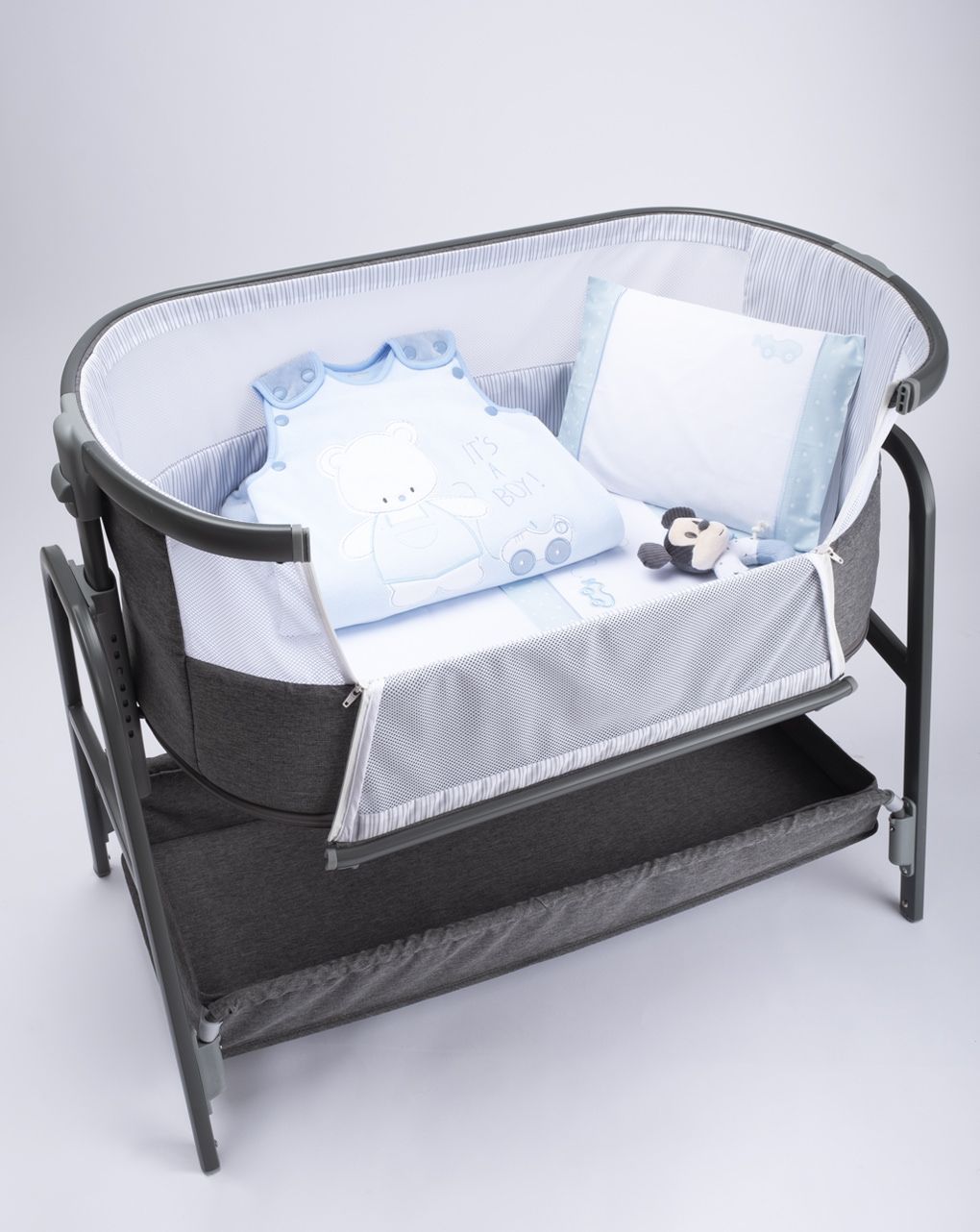 Completo culla 3 pezzi azzurro