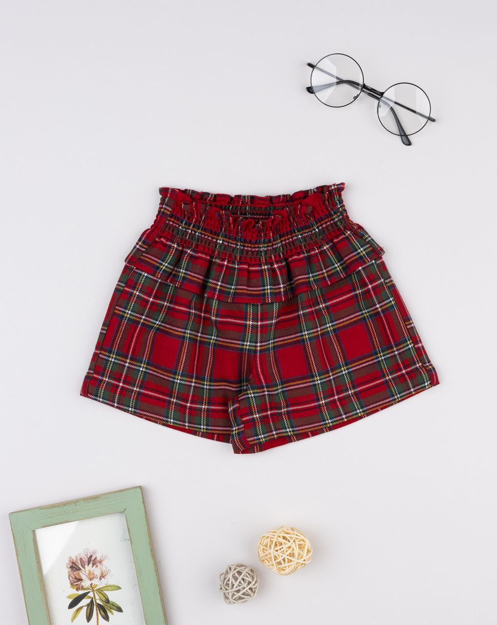 Shorts tartan bimba