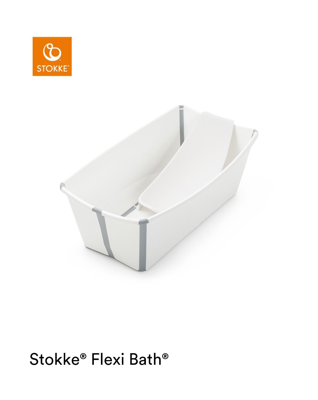 Vaschetta pieghevole flexi bath® bundle white - stokke®