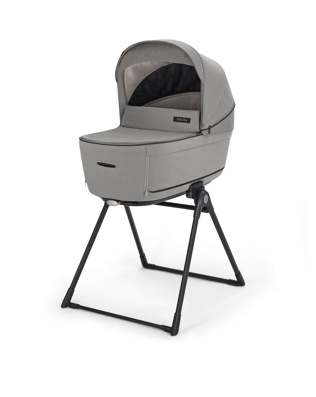 Sistema modulare aptica system quattro colore platinum grey con telaio litio e seggiolino auto darwin infant - inglesina