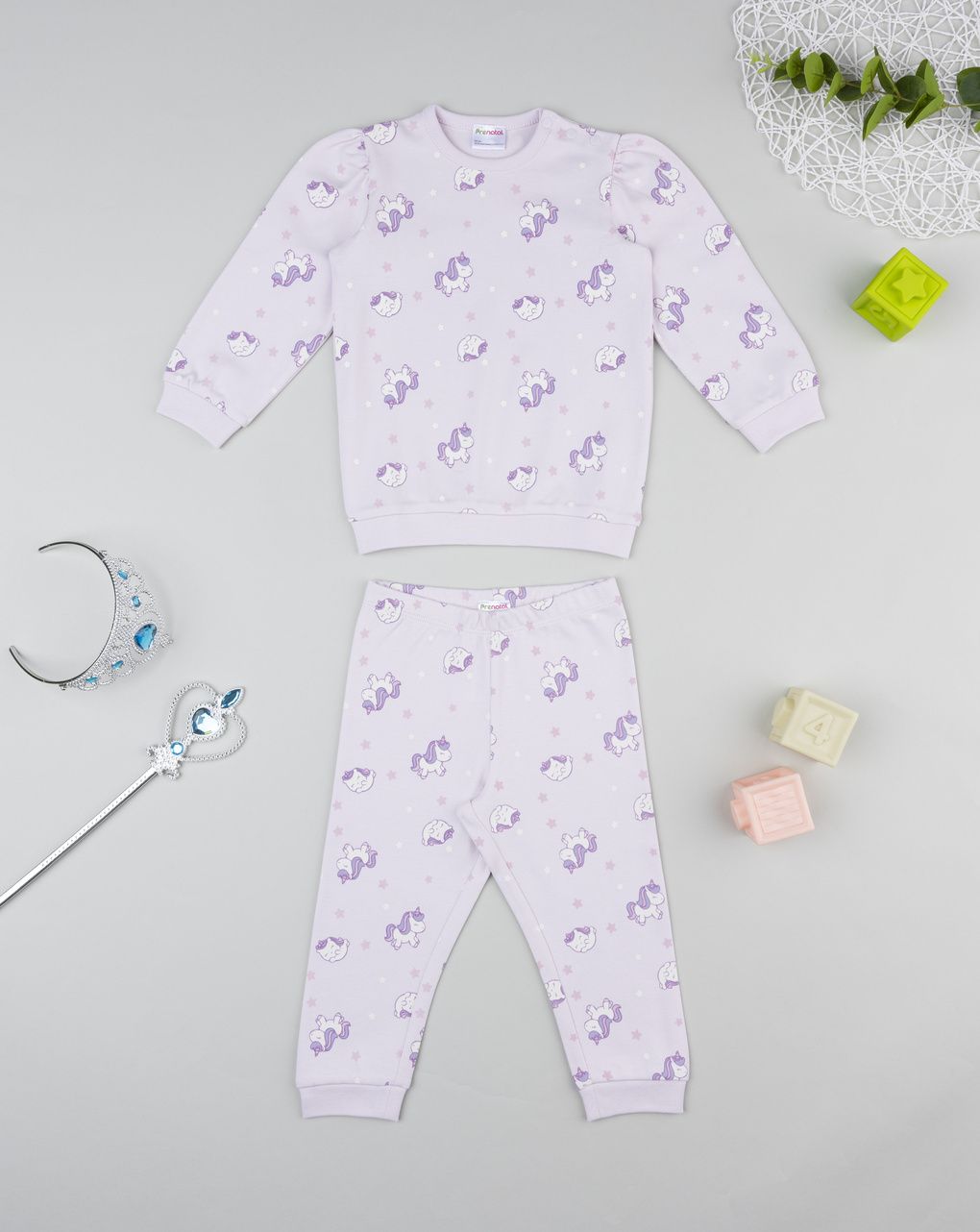 Pigiama bimba lilla unicorni