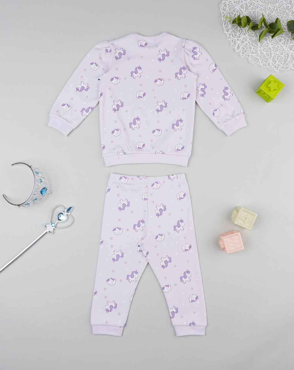 Pigiama bimba lilla unicorni