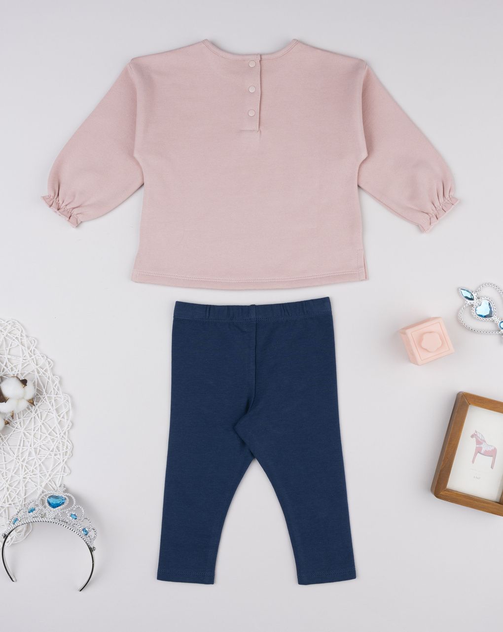 Completo jogging bimba rosa/blu