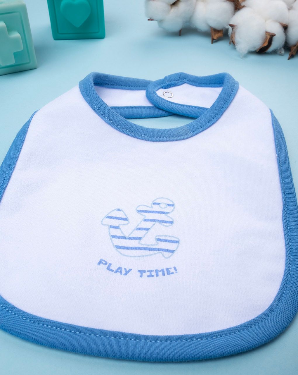 Bavaglino bimbo azzurro ancora