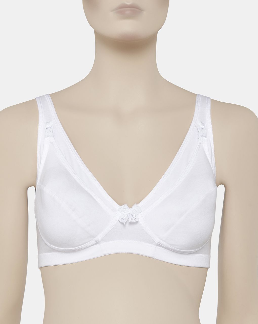 Reggiseno allattamento cotone lycra bianco coppa d