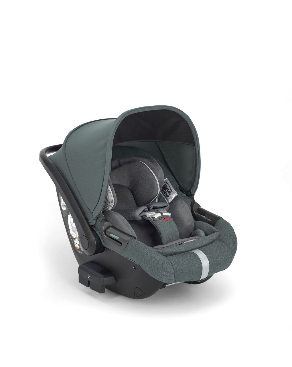 Sistema modulare aptica system quattro colore emerald green con telaio litio e seggiolino auto darwin infant recline - inglesina